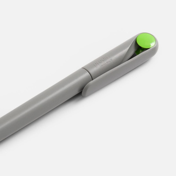 Ручка шариковая Prodir DS1 TMM Dot, серая с ярко-зеленым