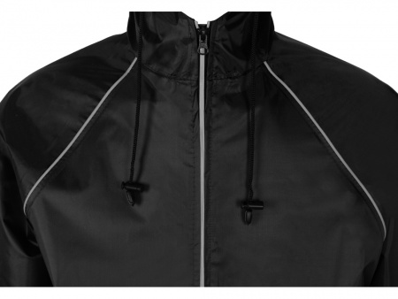Дождевик "Sunshine" со светоотражающими кантами, черный, размер  M/L