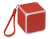 Портативная колонка «Cube» с подсветкой, красный