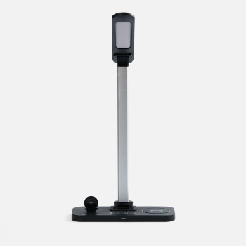 Настольная лампа с беспроводной зарядкой Power Light, черная