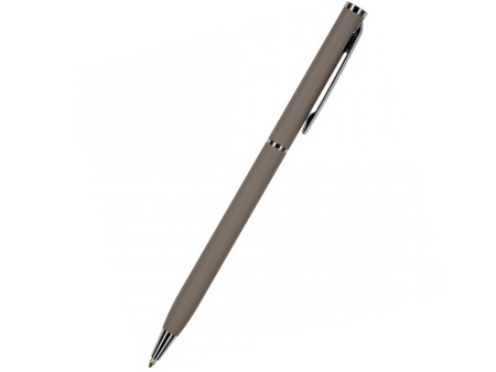 Ручка шариковая автоматическая BrunoVisconti® "PALERMO" цвет корпуса серый, soft-touch, 0.7 мм