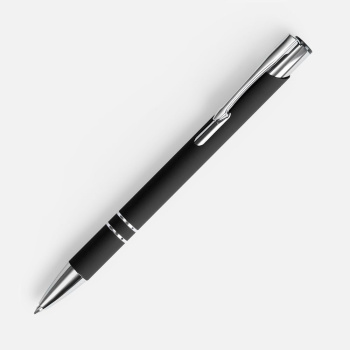 Ручка шариковая Keskus Soft Touch, черная