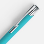 Ручка шариковая Keskus Soft Touch, бирюзовая