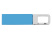 Флеш-карта USB 2.0 16 Gb с карабином "Hook", голубой/серебристый