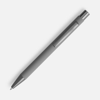 Ручка шариковая Atento Soft Touch, серая