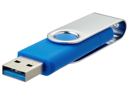 USB3.0/USB Type-C флешка на 16 Гб «Квебек C», синий