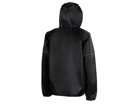 Короткий дождевик "Tornado" со светоотражающими элементами, черный