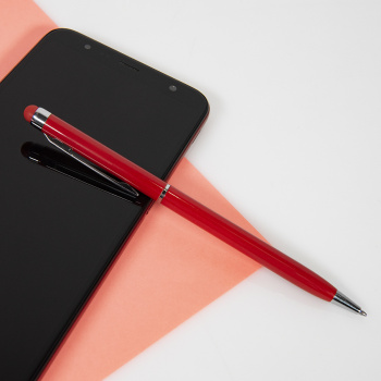 TOUCHWRITER, ручка шариковая со стилусом для сенсорных экранов, желтый/хром, металл
