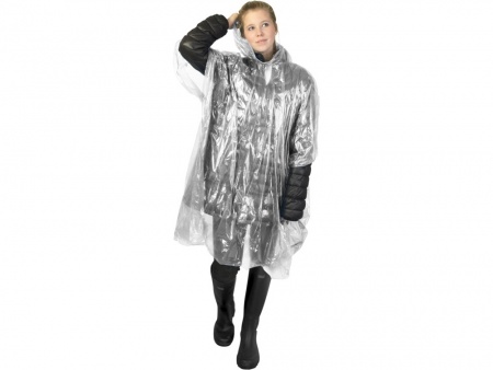 Одноразовый дождевик Mayan с чехлом для хранения из материалов, переработанных по стандарту GRS - Белый