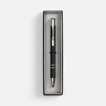 Ручка шариковая Keskus Soft Touch в футляре, черная