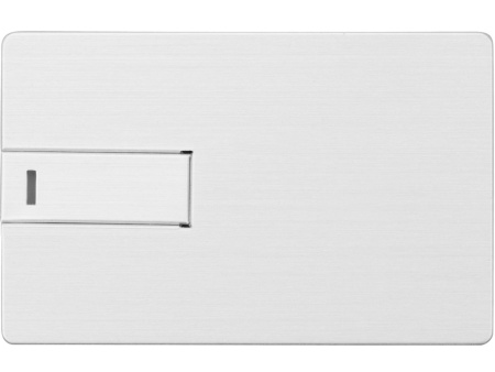 Флеш-карта USB 2.0 64 Gb в виде металлической карты "Card Metal", серебристый