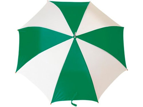 Зонт-трость полуавтоматический белый с зеленым 