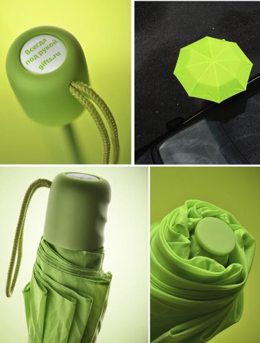 Зонт складной Basic, зеленый