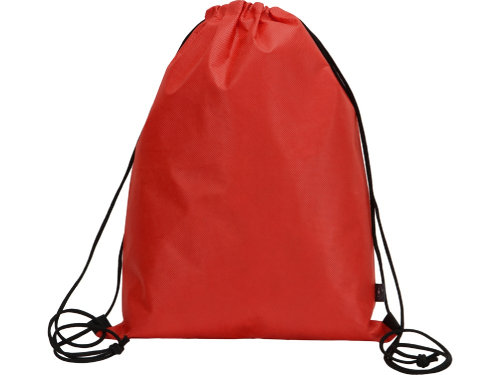 Рюкзак-мешок Reviver из нетканого переработанного материала RPET, красный