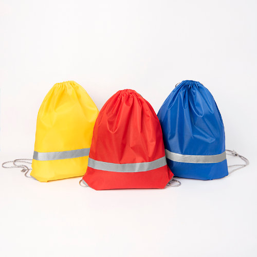 Рюкзак мешок RAY со светоотражающей полосой (красный)