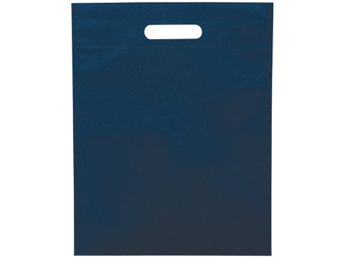 Большая просторная нетканая сумка-тоут для конференций, темно-синий