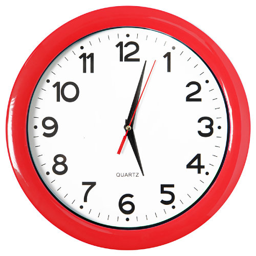 Часы настенные "ПРОМО" разборные ; красный, D28,5 см; пластик (красный)