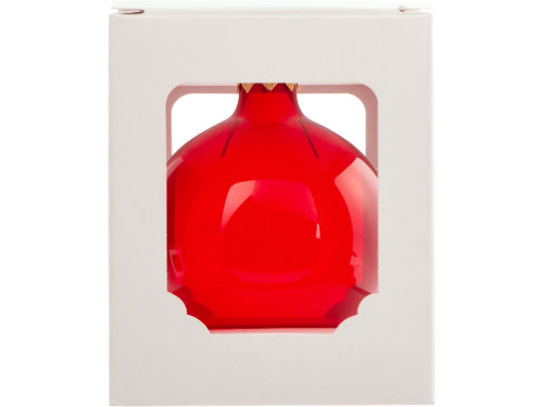 Стеклянный шар красный полупрозрачный, заготовка шара 6 см, цвет 13