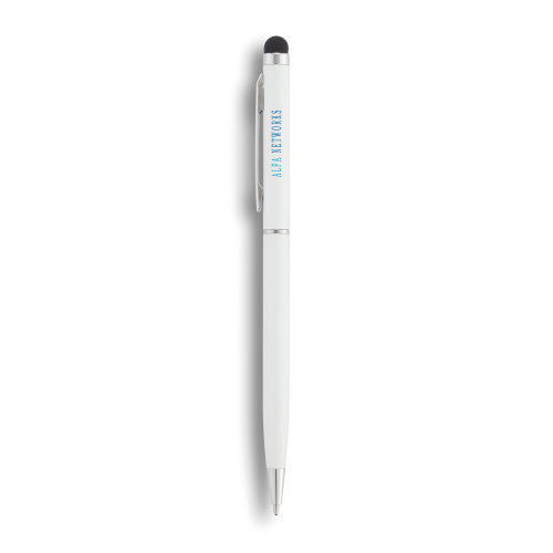 Тонкая металлическая ручка-стилус белая