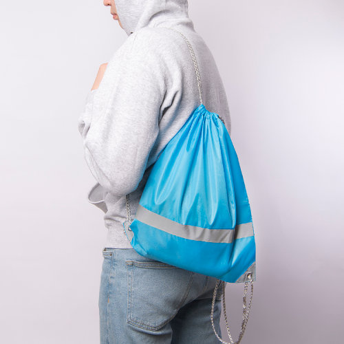 Рюкзак мешок RAY со светоотражающей полосой (белый)