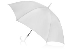 Зонт-трость полуавтоматический с пластиковой ручкой белый