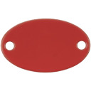 Шильдик металлический Alfa Oval, красный