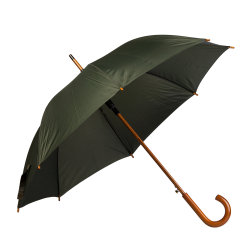 Зонт трость с деревянной ручкой "Денди", зеленый