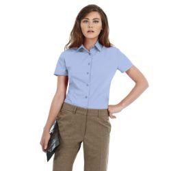 Рубашка женская с коротким рукавом SSL/women, корпоративный голубой