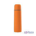 Термос "Крит" 500 мл, покрытие soft touch, оранжевый