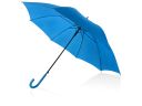 Зонт-трость полуавтоматический голубой с пластиковой ручкой