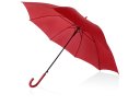 Зонт-трость полуавтоматический красный с пластиковой ручкой