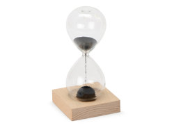 Песочные магнитные часы на деревянной подставке Infinity