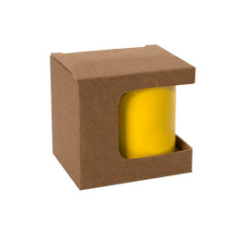 Коробка для кружек 25903, 27701, 27601, размер 11,8х9,0х10,8 см, микрогофрокартон, коричневый (коричневый)