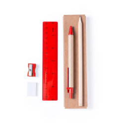 Набор GABON  из 5 предметов в картонной коробке, красный, 4.5*17.7*1.5 см (красный)