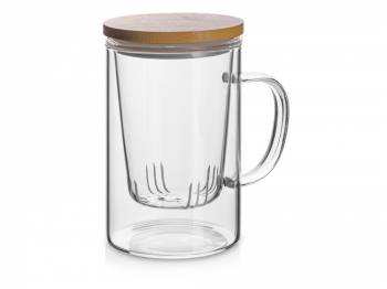 Стеклянная кружка с заварочной емкостью "Milfoil"