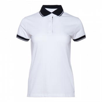 Рубашка поло женская STAN с контрастными деталями хлопок/полиэстер 185, 04CW, Белый,  (10)  (50/XL)
