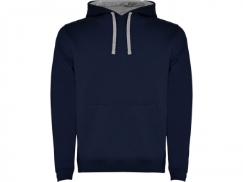 Толстовка с капюшоном "Urban" мужская, нэйви/серый меланж