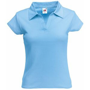 Поло "Lady-Fit Rib Polo", небесно-голубой_XS, 100% х/б, 220 г/м2 Поло "Lady-Fit Rib Polo", небесно-голубой_XS, 100% х/б, 220 г/м2