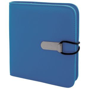 СD-холдер "UNION" для 24 дисков, бирюзовый, 15,5х15х2 см, полиэстер, шелкография, лазер. гравировка