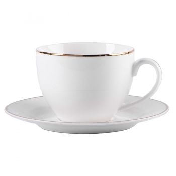 Чайная пара GOLD, 250мл, костяной фарфор