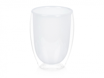 Стакан с двойными стенками, белый внутри