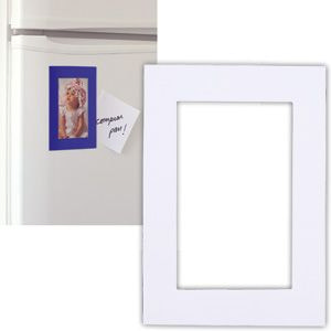 Фоторамка магнитная, белая, 11,5х16,5х0,1см для фото 9х13см, пластик,бумага
