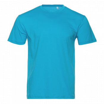 Футболка унисекс хлопок 150, 51B, Бирюзовый,  (32)  (44/XS)