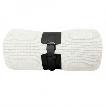 Плед  "Belt", белый, 130 х 180 см, 100% акрил, с поясом