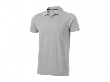 Рубашка поло "Seller" мужская, серый меланж