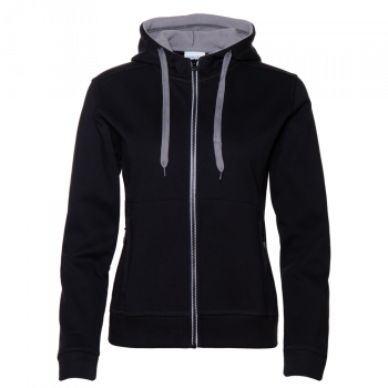 Толстовка женская STAN с капюшоном на молнии сэндвич 320, 19, Черный,  (173)  (46/M)