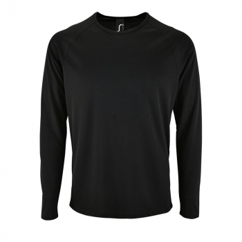 Футболка с длинным рукавом Sporty LSL Men, черная Футболка с длинным рукавом Sporty LSL Men, черная