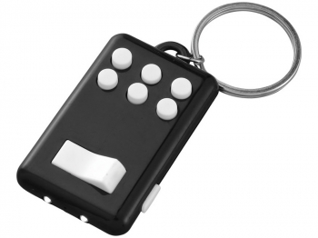 Брелок-фонарик «Flip&Click», черный/белый