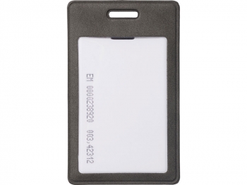 Вертикальный чехол для пропуска из экокожи "Alicante", темно-серый