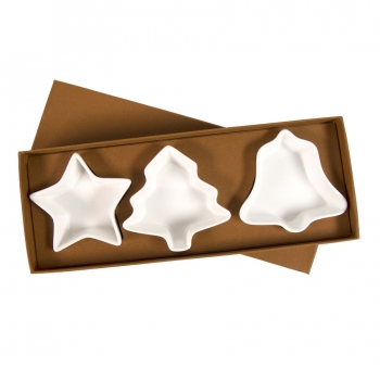 Коллекция тарелок  "Праздничный" (3шт), 32,1х11,8х3,3см,фарфор